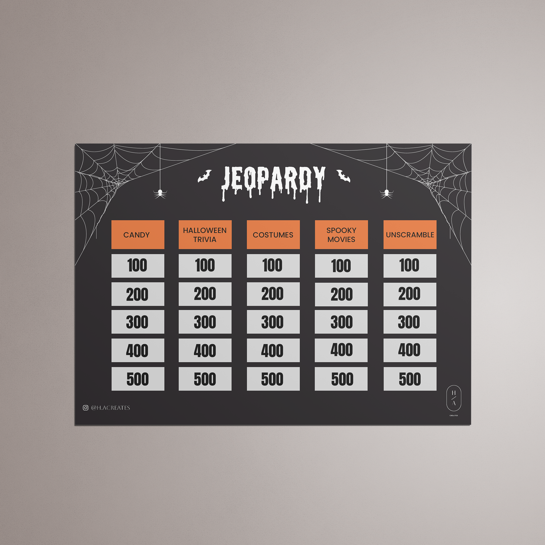 Halloween Jeopardy